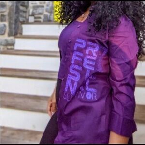 Professional Survivor Deep Purple Button Down